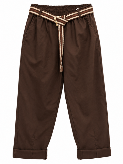 PANTALON MAGIQUE + CEINTURE CHOCOLAT