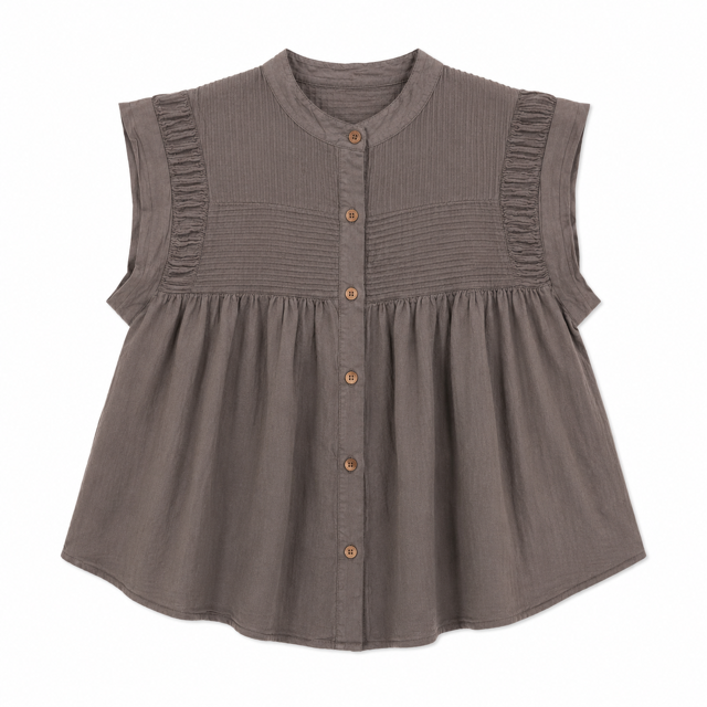 CHEMISE SANS MANCHES CHOCOLAT