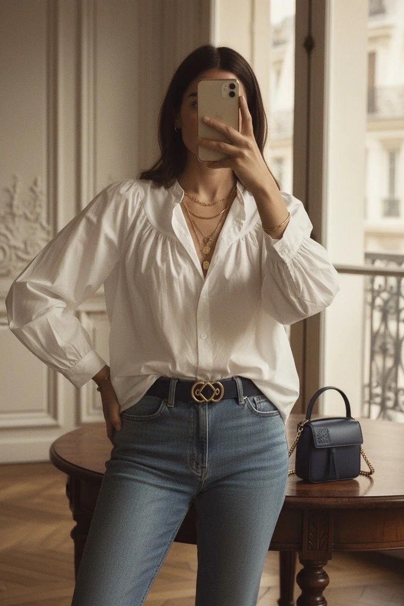 CHEMISE EN POPELINE BLANCHE