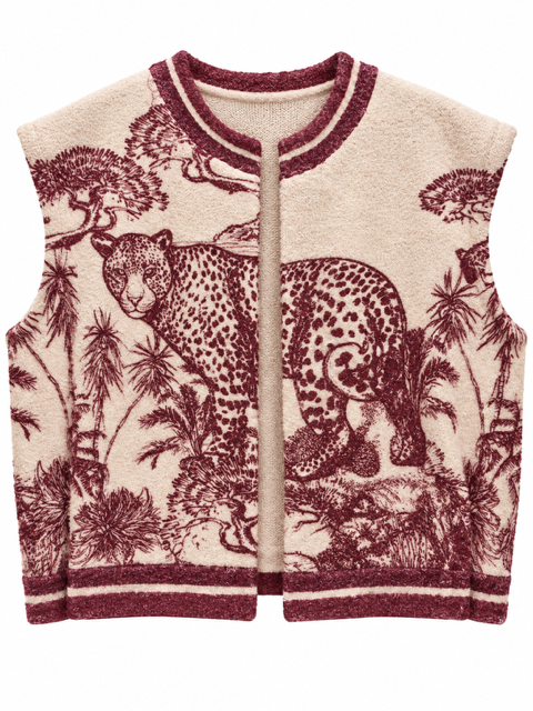 GILET JUNGLE BORDEAUX