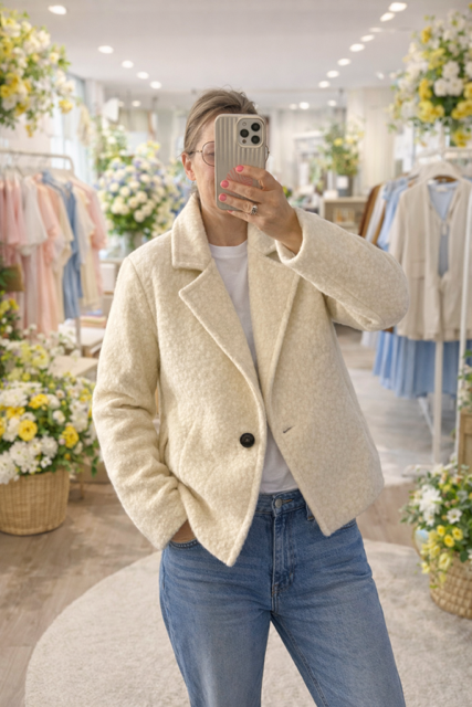 VESTE MI SAISON VANILLE