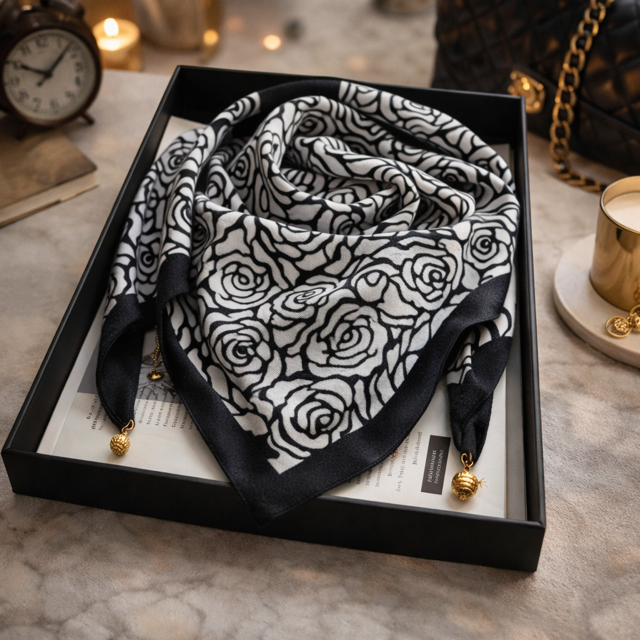 FOULARD CAMELIA FERMETURE A CLIP