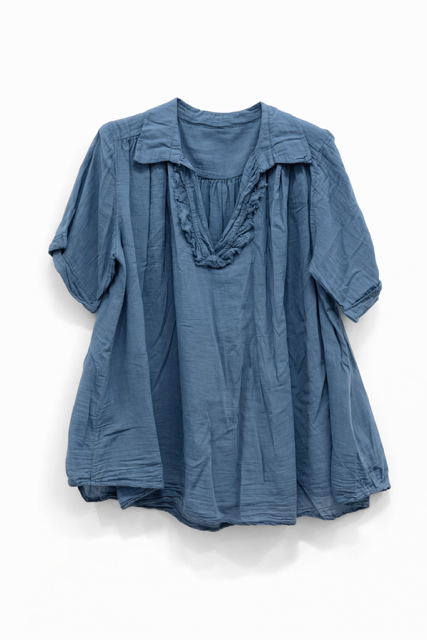 BLOUSE COTON BLEU JEANS