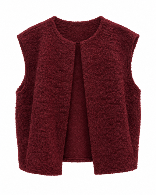 GILET EN FEUTRINE BORDEAUX
