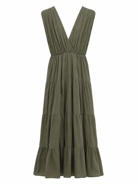ROBE BRETELLE LARGE KAKI