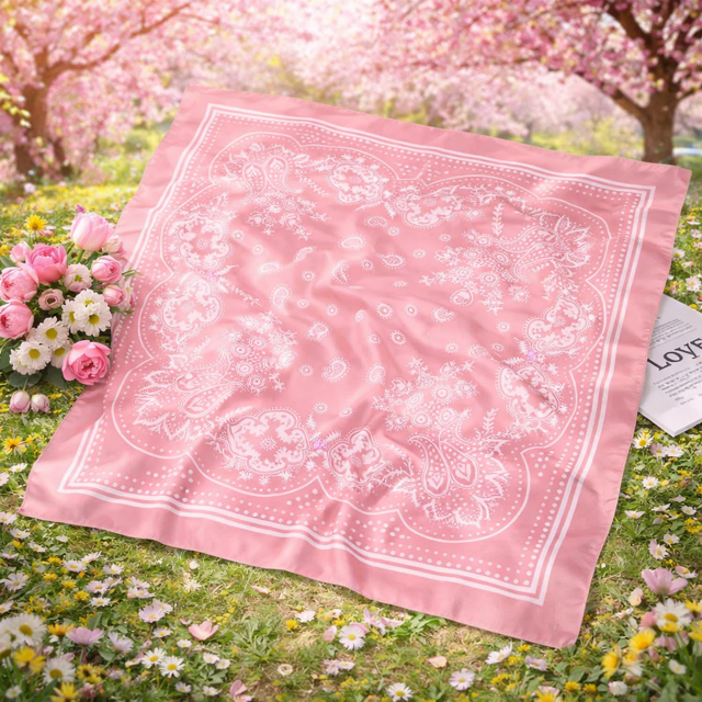 FOULARD BANDANA ROSE