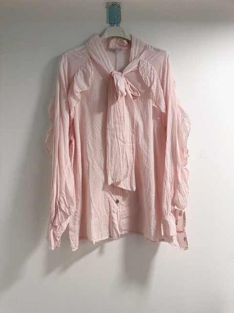 CHEMISE CRAVATE ROSE