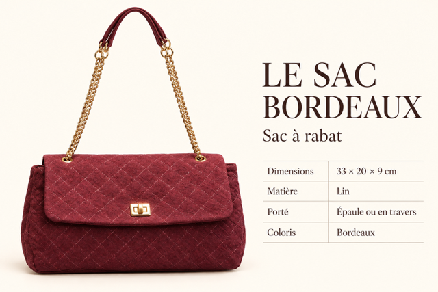 SAC CHACHA BORDEAUX