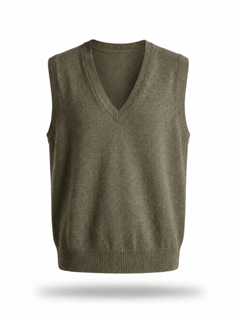 PULL SANS MANCHES KAKI
