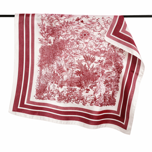 FOULARD JUNGLE BORDEAUX