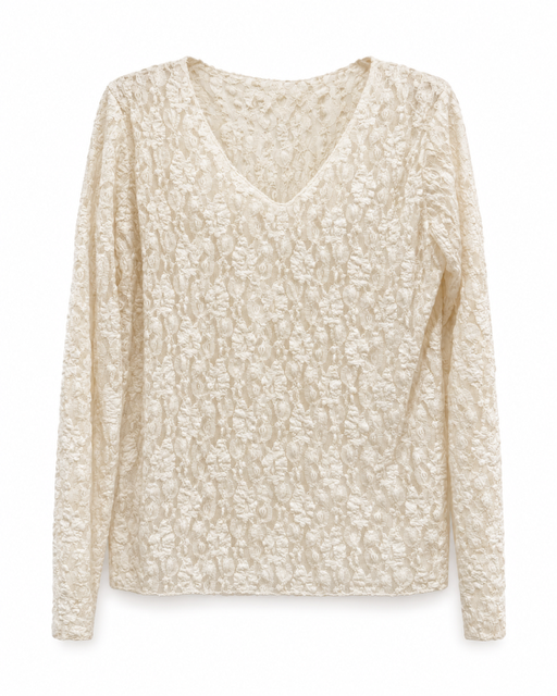 TOP DENTELLE VANILLE