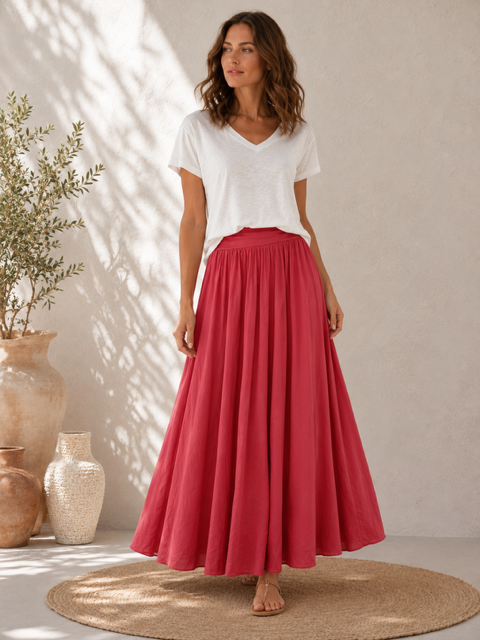 JUPE OU ROBE BUSTIER CERISE