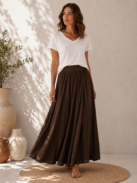 JUPE OU ROBE BUSTIER CHOCOLAT