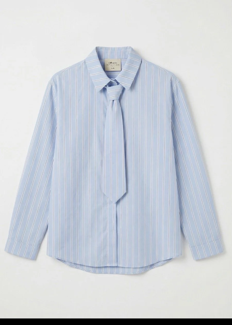 CHEMISE CRAVATE CIEL