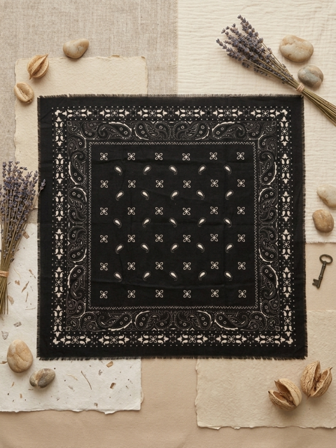 FOULARD CHECHE BANDANA NOIR
