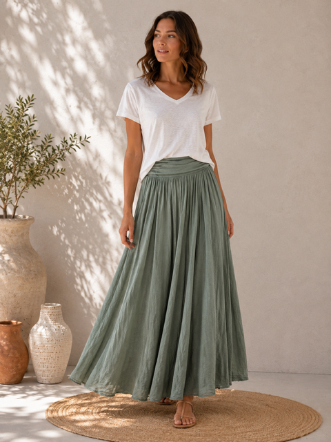 JUPE OU ROBE BUSTIER KAKI