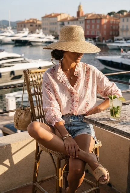 CHEMISE VOLANTS FLEURS