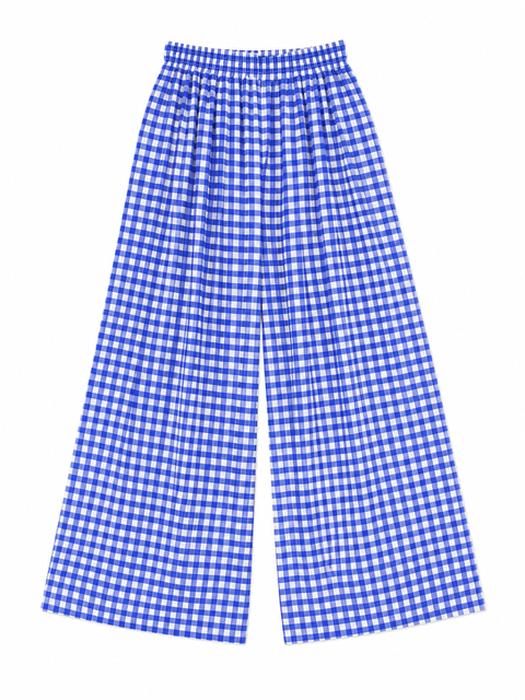 PANTALON VICHY BLEU ROYAL