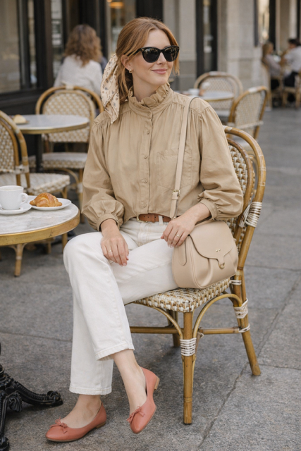 CHEMISE COL VICTORIEN SAFARI