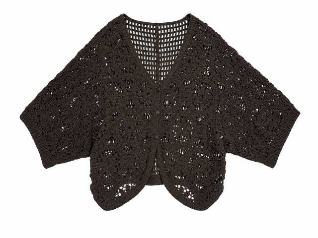 GILET CROCHET CHOCOLAT