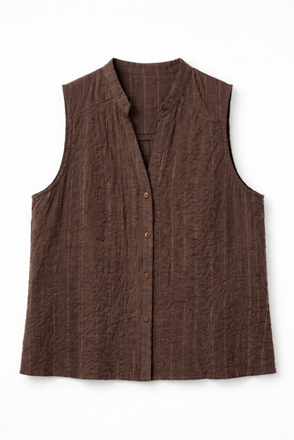 TOP DEBARDEUR CHOCOLAT TAILLE M/L