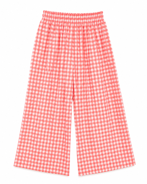 PANTALON VICHY CORAIL