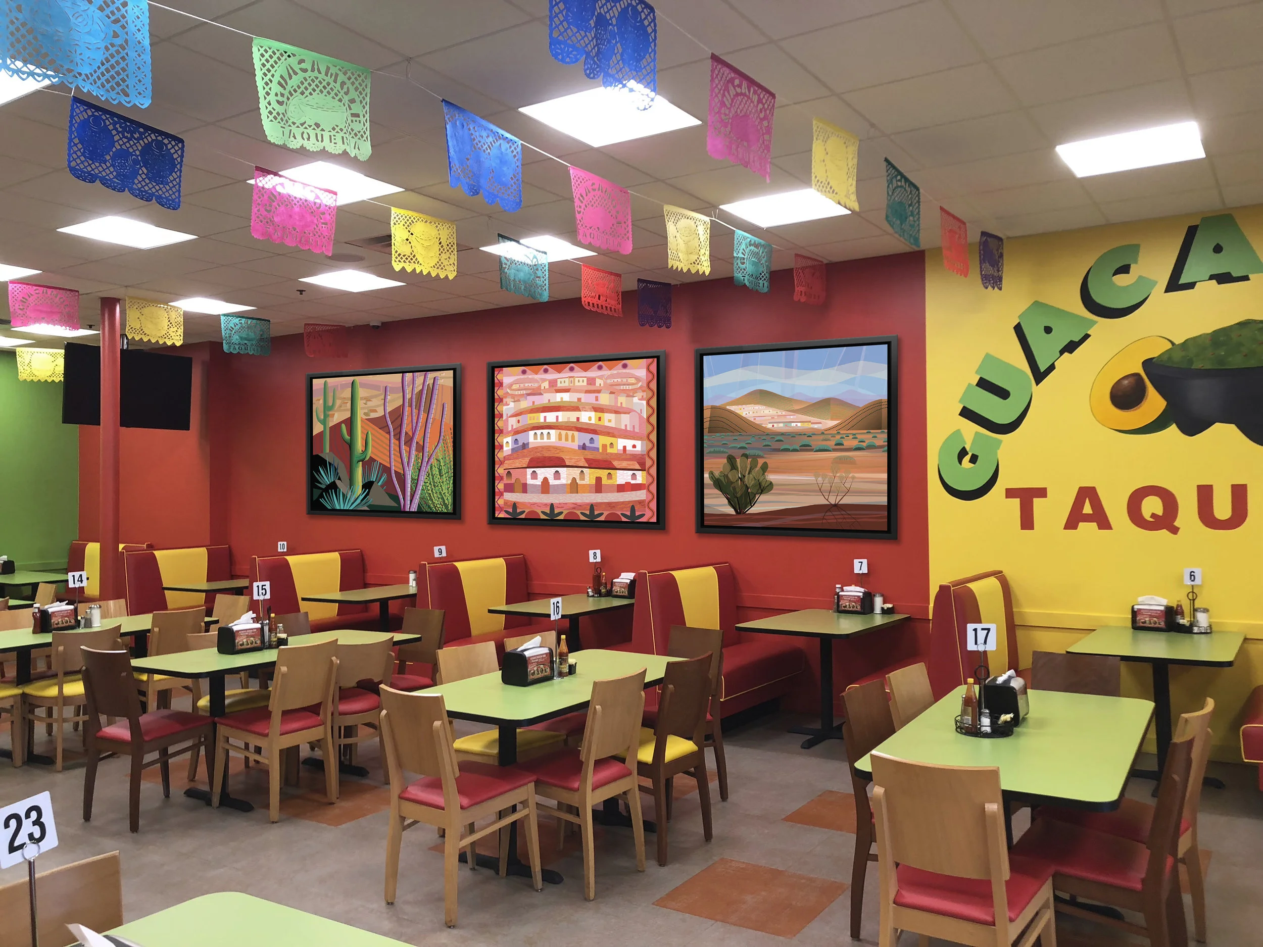Hanging Canvas Art Mockup for Guacamole Taqueria