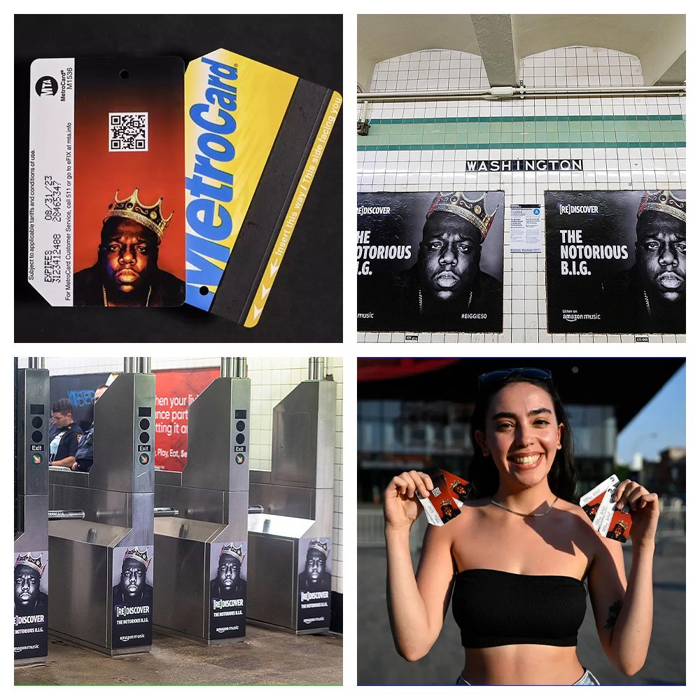 Notorious B.I.G. 50th Birthday MTA marketing campaign
