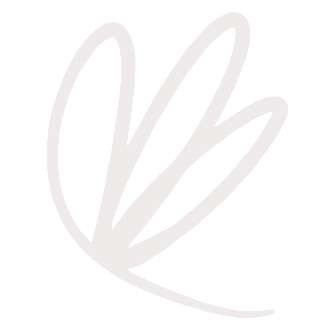 Stylized abstract leaf or plant design in gray on black background.