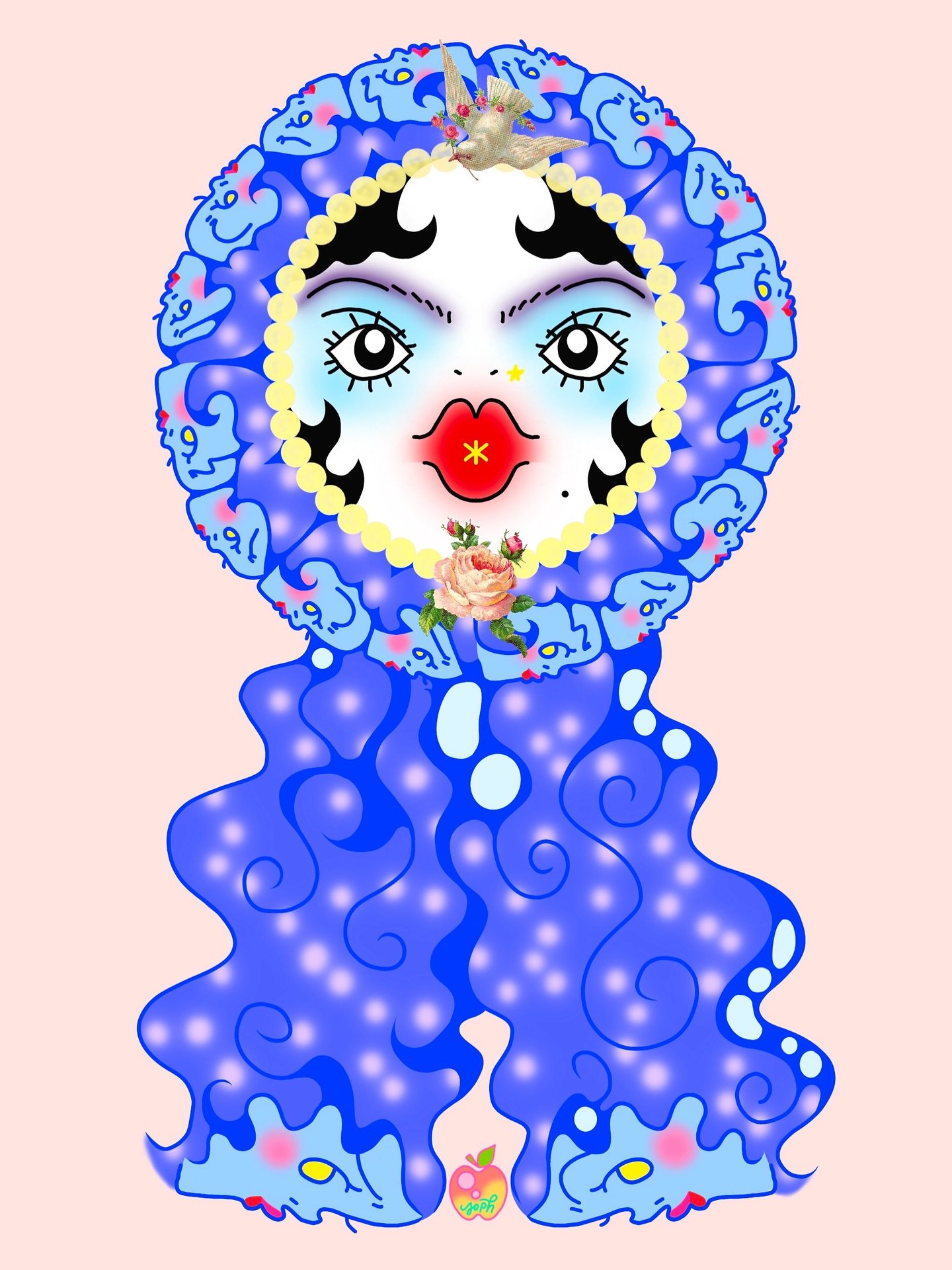 Ｂｌｕｅ Ｒｉｂｂｏｎ Ｗｏｍａｎ 💙💙💙 #illustration #artist