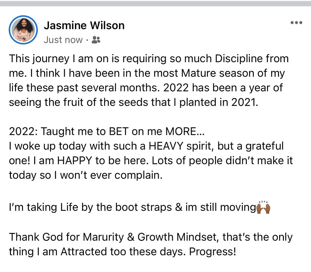 This mission of sacrifice is paying off in ways I never thought. My spirit is heavy because I know that&rsquo;s my FEARS talking. I&rsquo;m stepping outside of my FEARS!!! 

I am not my fears; I am of Abundance. 
Have you ever met a person that attra