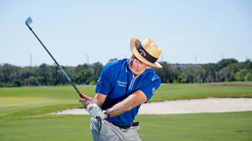 David Leadbetter Swinging a Golf Club