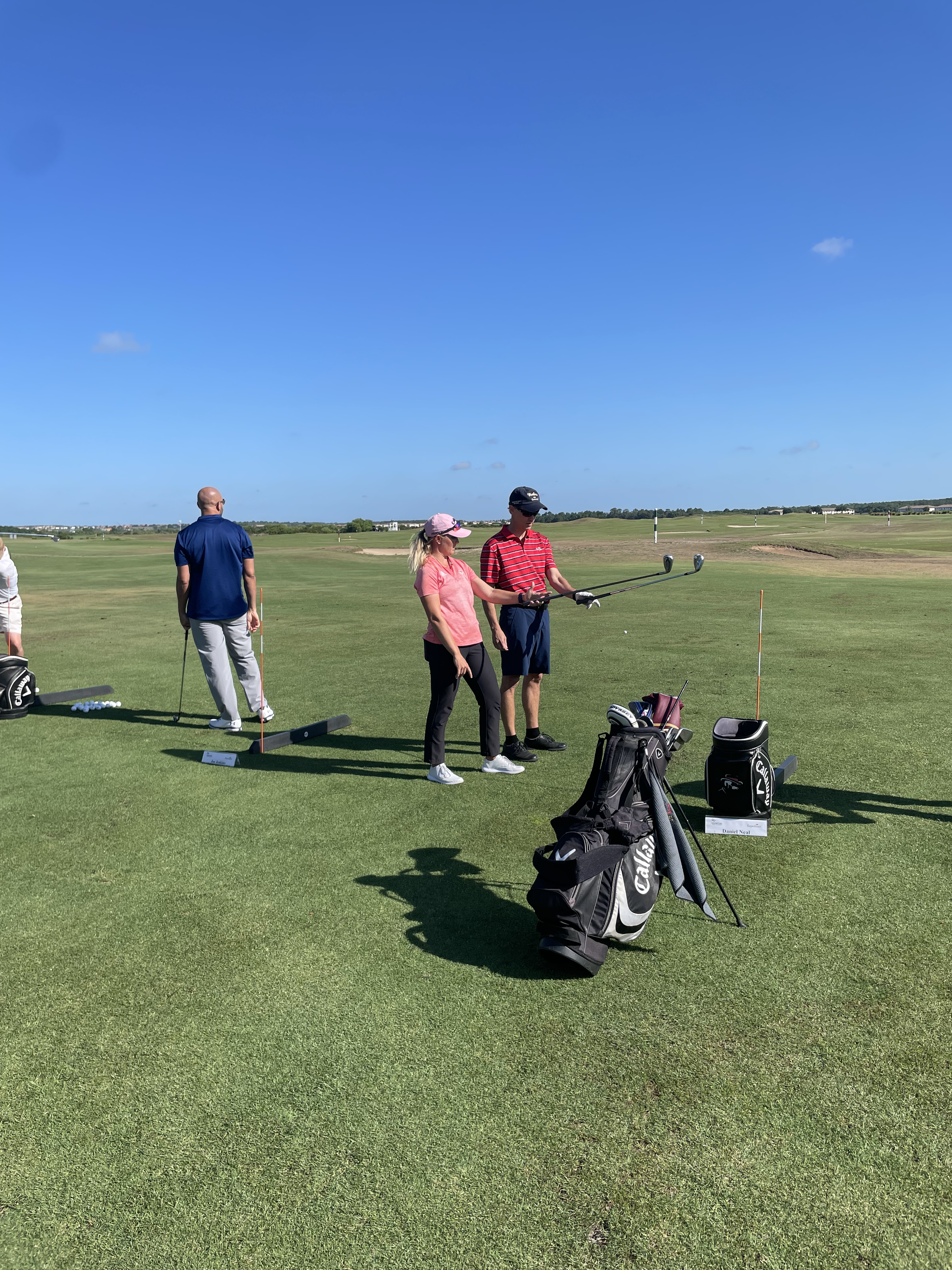 Leadbetter Certified Instructor on driving range