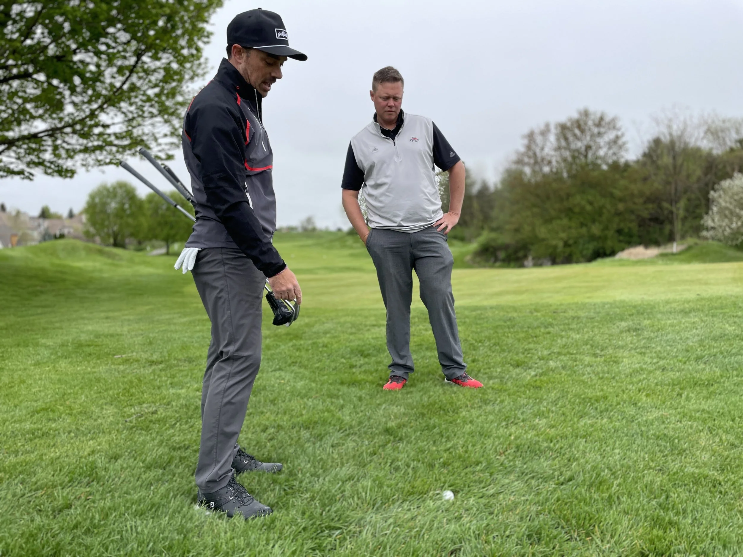 Tom Reynolds on-course with Frank Fasano