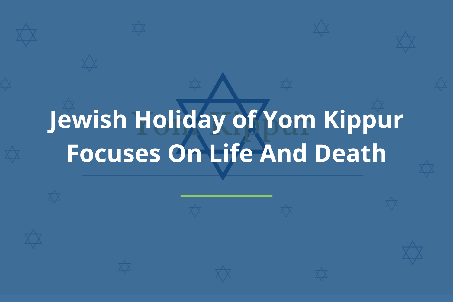 Jewish Holiday of Yom Kippur Focuses On Life And Death