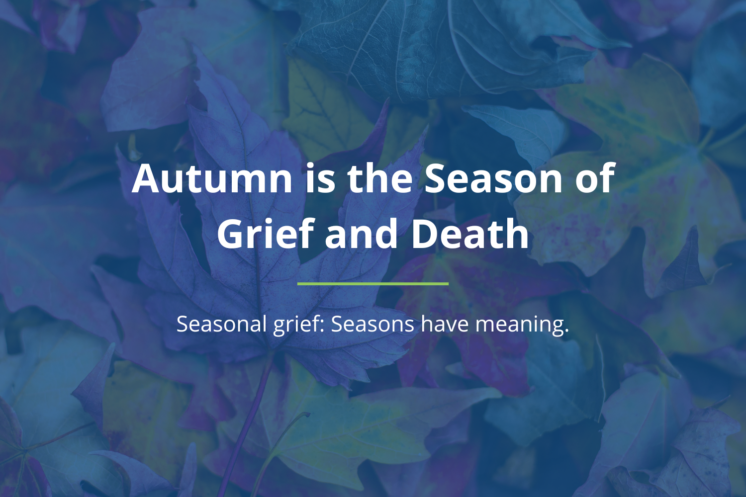 Autumn is the Season of Grief and Death