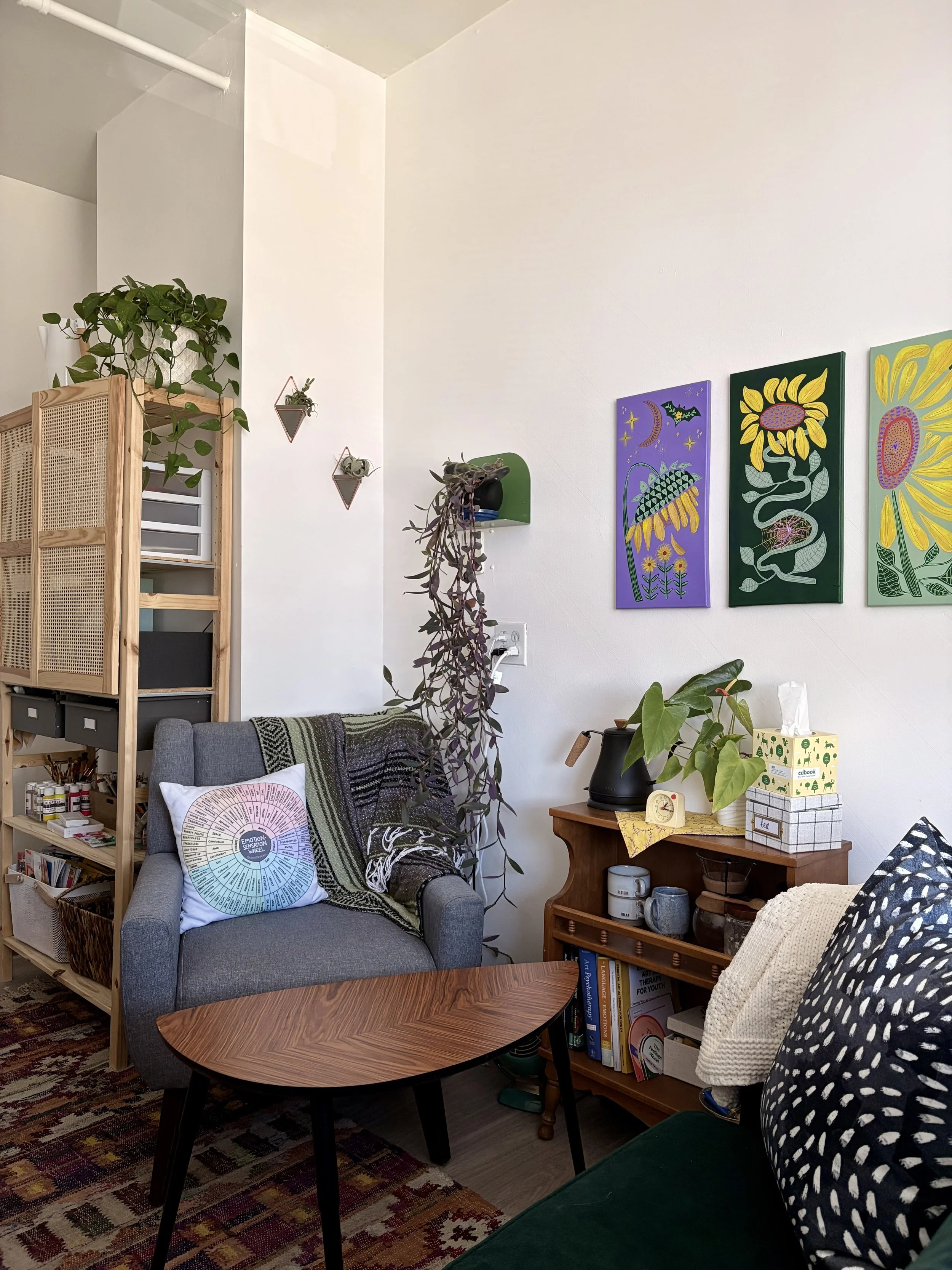 Therapy office in Glendale, Denver metro area for creative and holistic counseling.