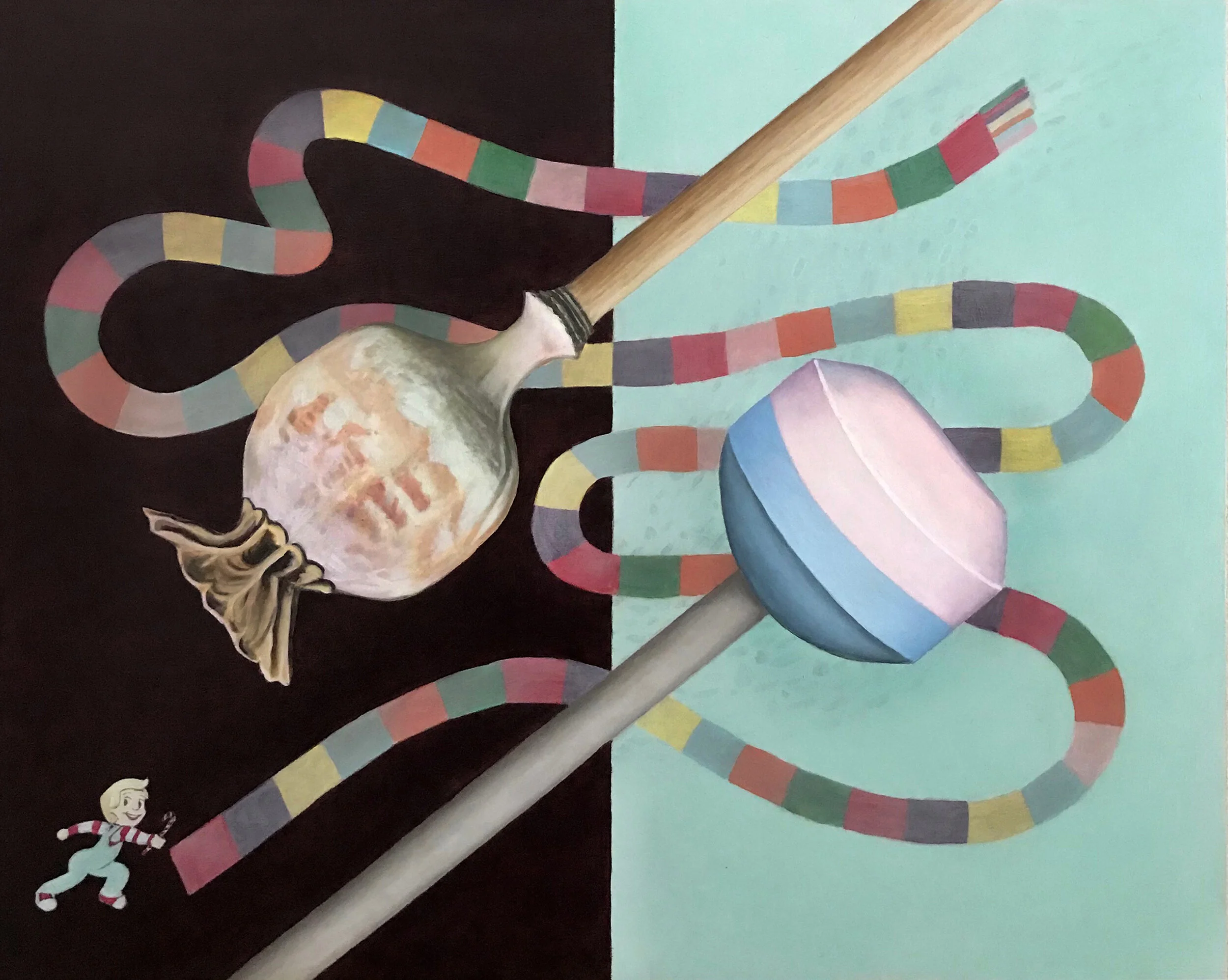 Candyland, Oil on panel,  24" X 30", 2018