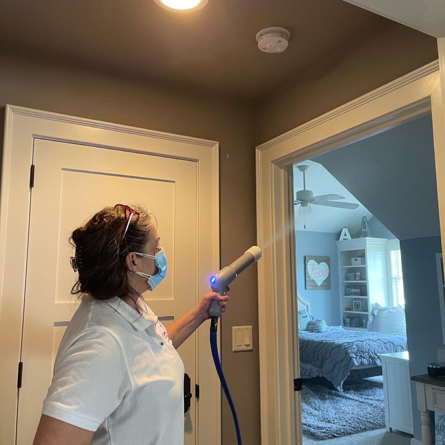 262-719-1306 Call today for a quote!! Clorox 360 Electrostatic sanitizing a home. ❤️ #lakecountrywi #ocdcleaning #ocdcleanerswi #electrostaticdisinfecting