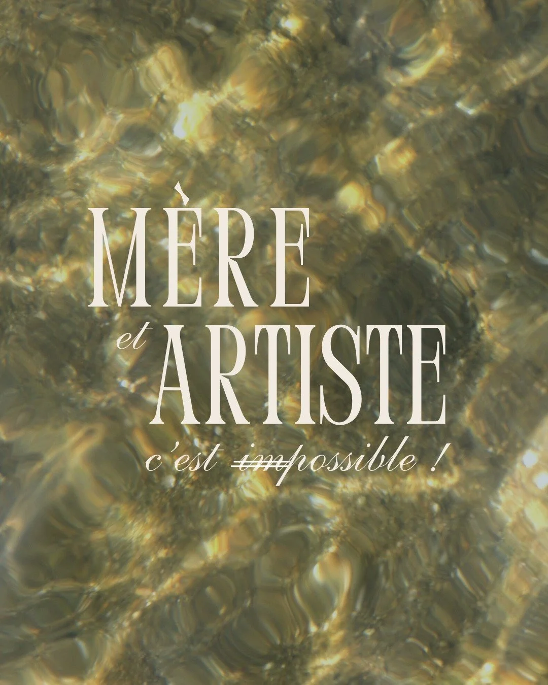Devenir m&egrave;re a redessin&eacute; mon &eacute;lan. La maternit&eacute; a r&eacute;organis&eacute; ma vie, mes priorit&eacute;s, mon art, et m&rsquo;a offert une force nouvelle. 

R&eacute;cemment mon partenaire Ikelite (lien dans la bio) , m'a d