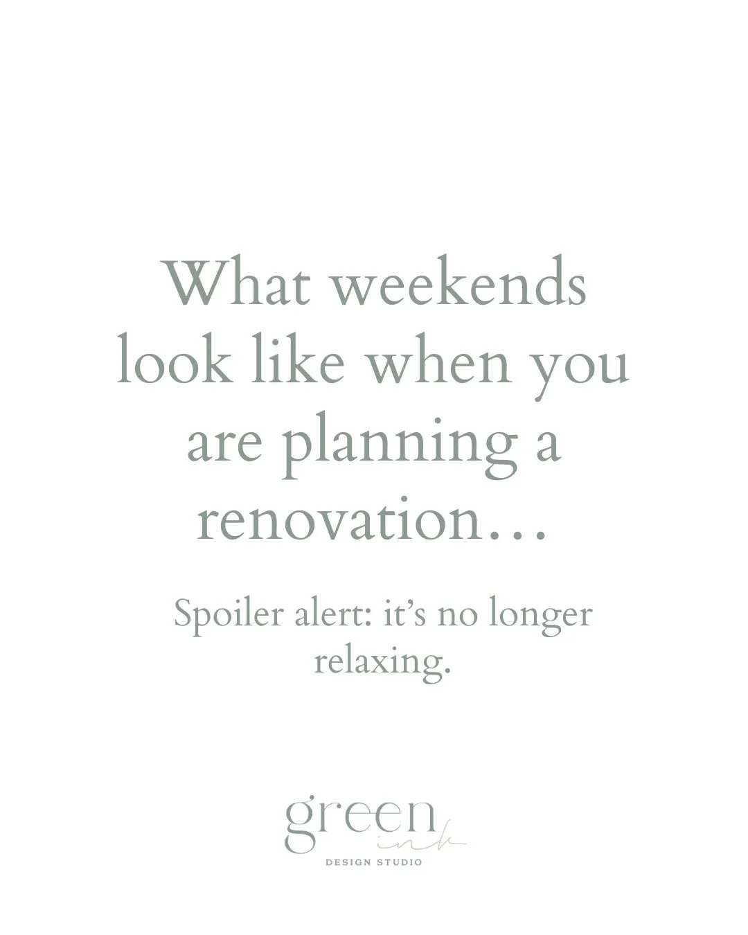 What weekends look like when you&rsquo;re planning a renovation&hellip;

Suddenly every family outing becomes a source of inspiration.

A quick drive turns into a discussion about rooflines, paint colours and landscaping.

Coffee dates become plannin