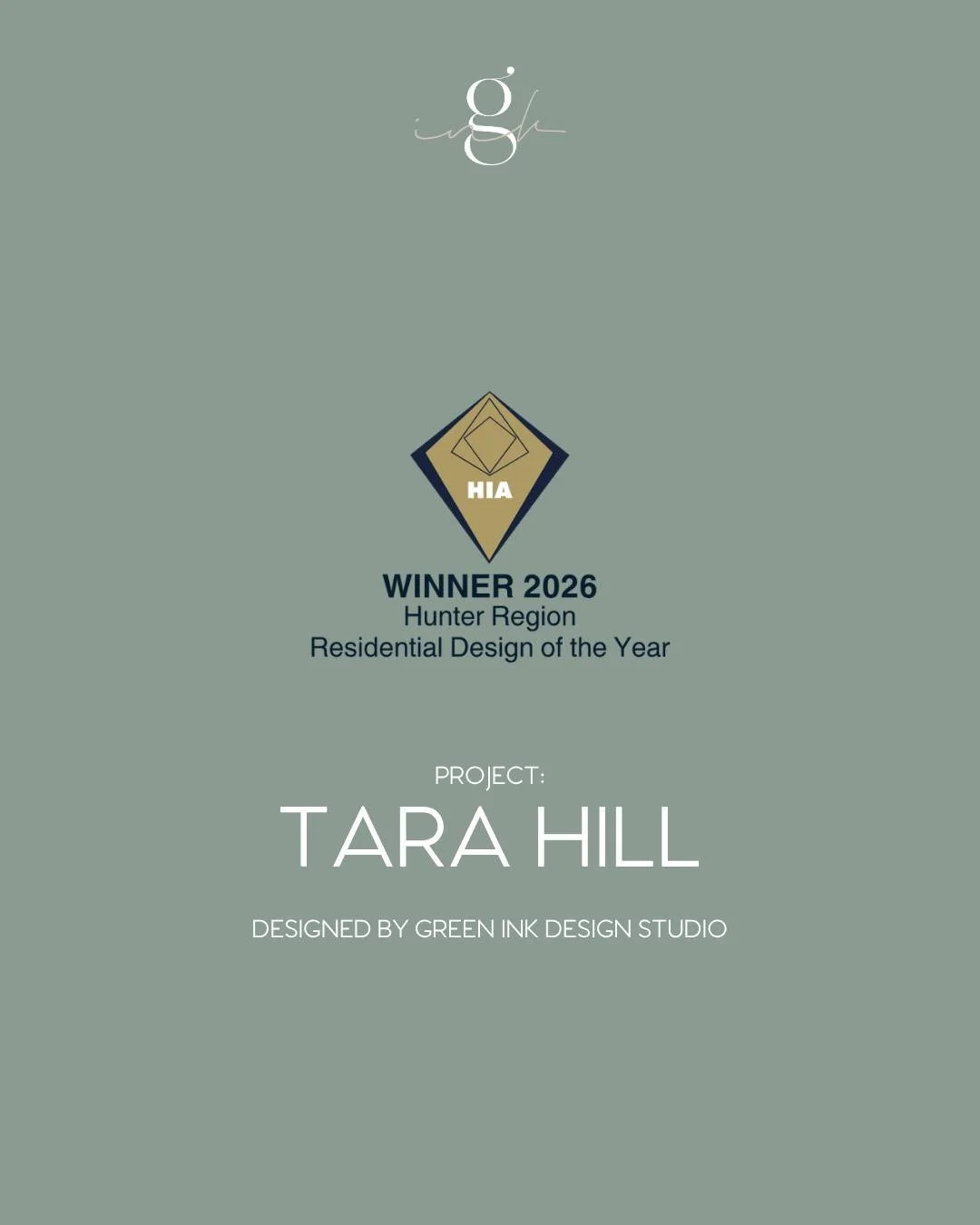 2026 HIA Hunter Residential Design Award

We are incredibly proud to share that Green Ink Design Studio was awarded the 2026 HIA Hunter Residential Design Award on Saturday evening for our Tara Hill project!

To have our work recognised amongst some 