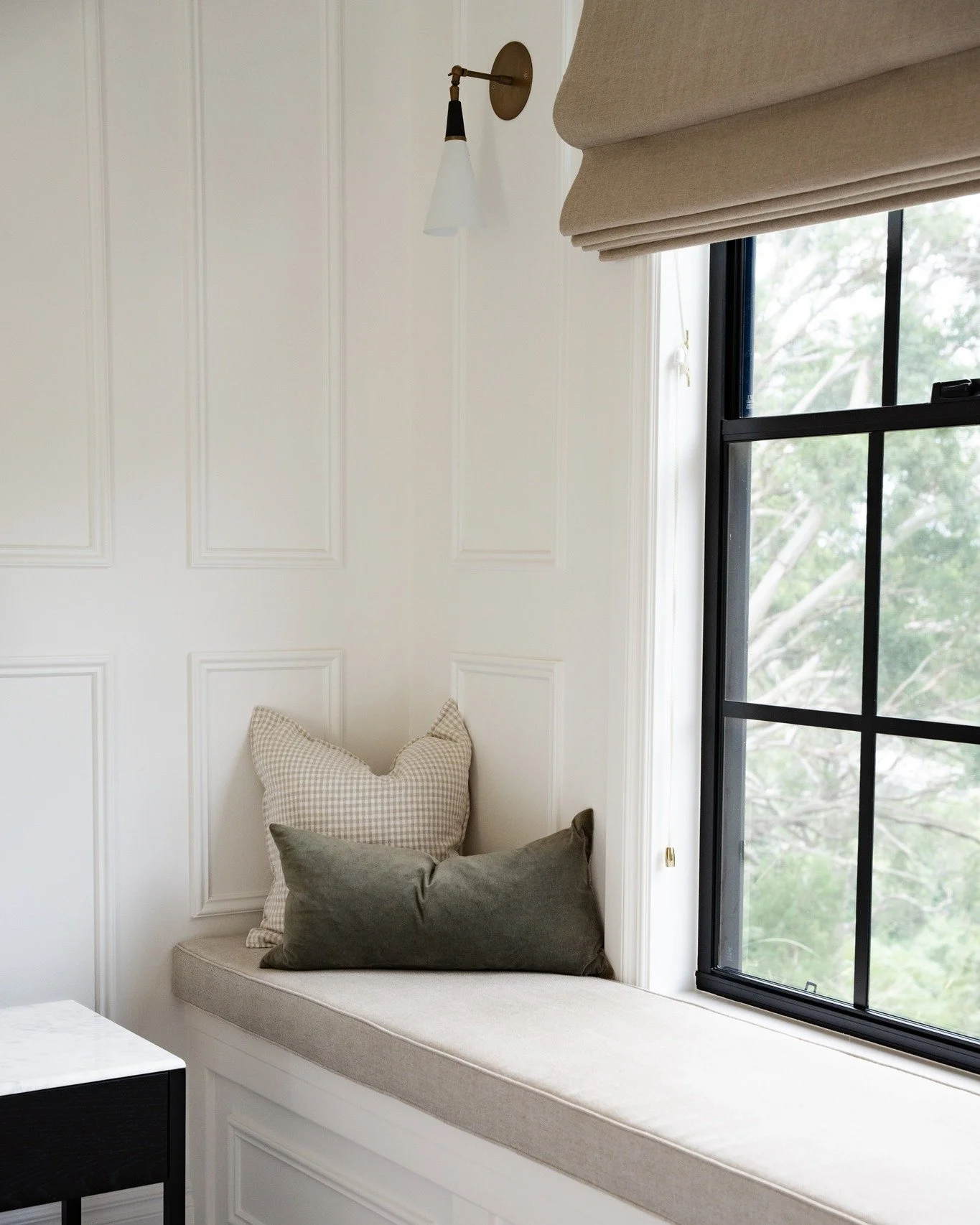 A window seat and nowhere to be. 

The best rooms don't need an occasion. Just good light, a comfortable spot, and permission to sit still for longer than you planned to. That's not indulgent &mdash; that's exactly what a home should give you.

📷 @b