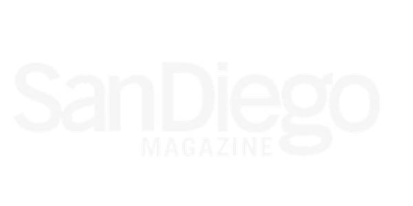 San Diego Magazine logo in black and white.