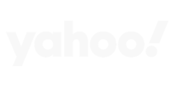 Yahoo! logo in black and white.