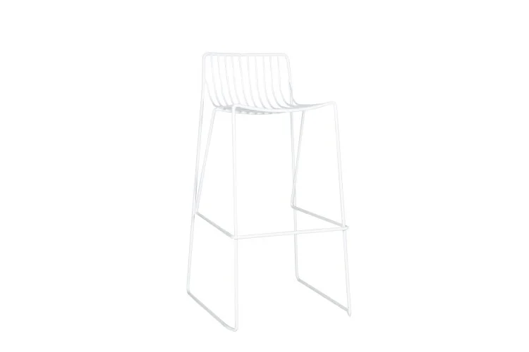 white wire stool
