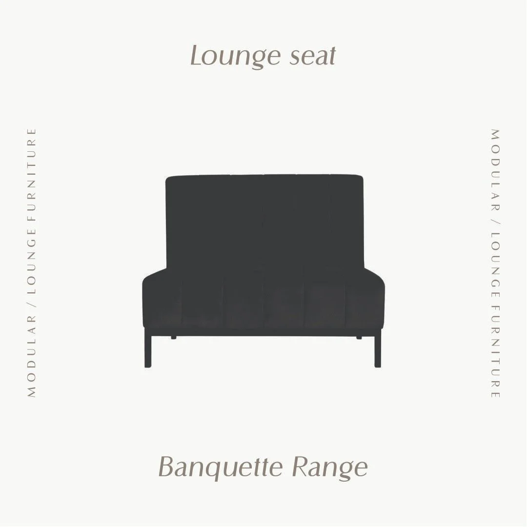 Meet our beautiful Black Banquette range - sister of it's equally beautiful forest green sister. 

The Lounge seat works perfect on it's own, but can also be paired with left- and right corners to create an unique modular arrangement. Swipe to see Ba