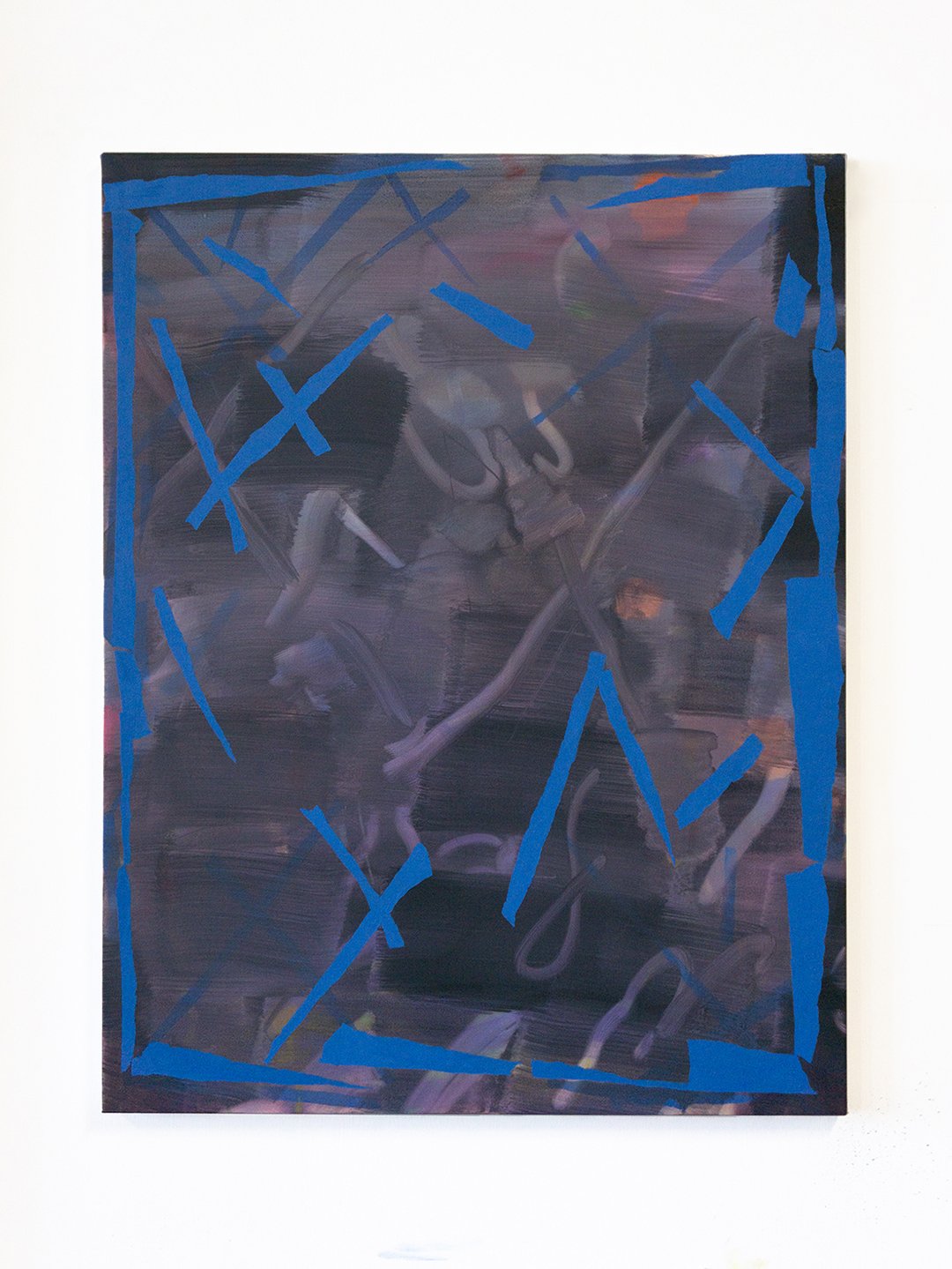 Mixed Use, 2025. Acrylic and oil on canvas, 28 x 36 in