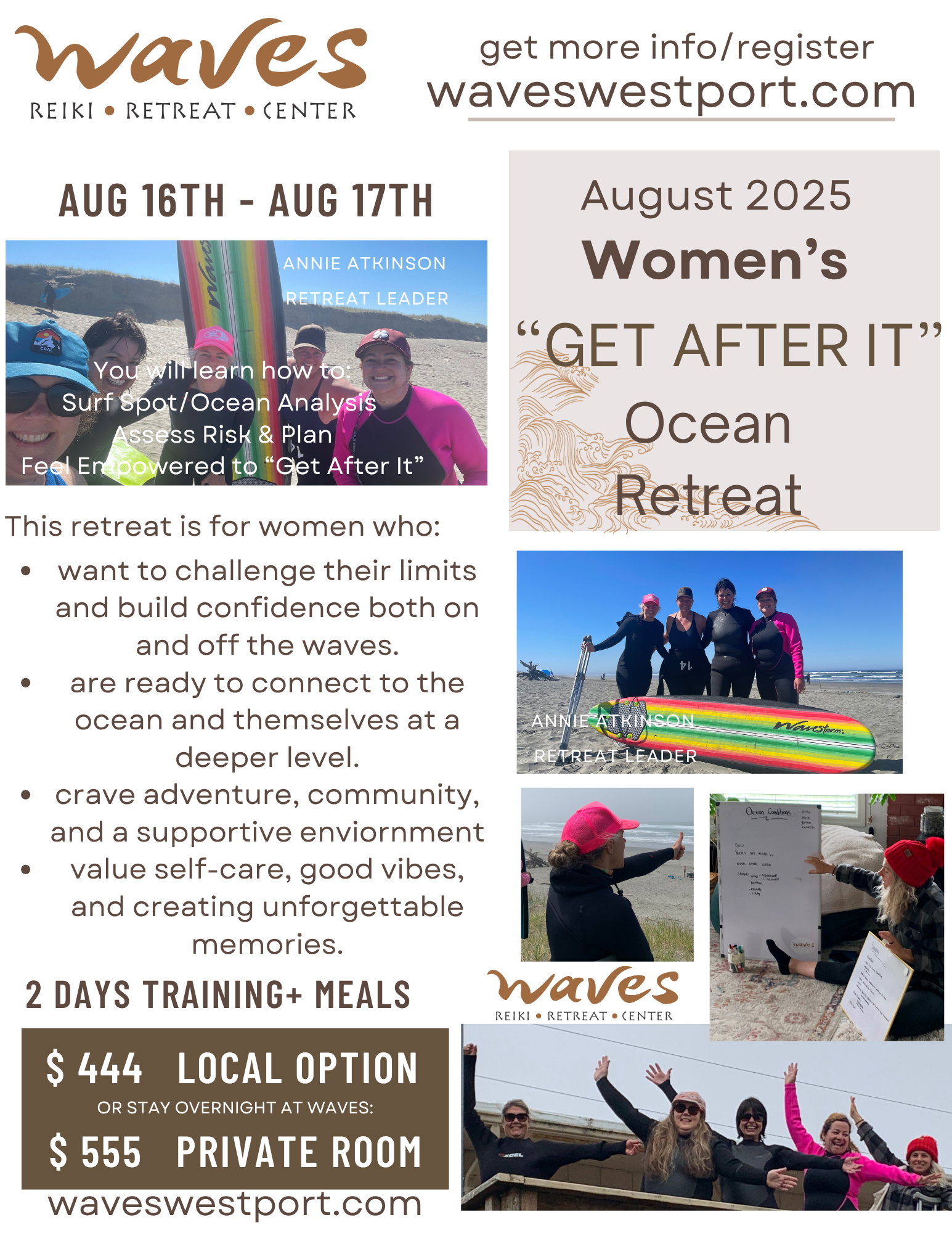 Women's "Get After It" Ocean Retreat