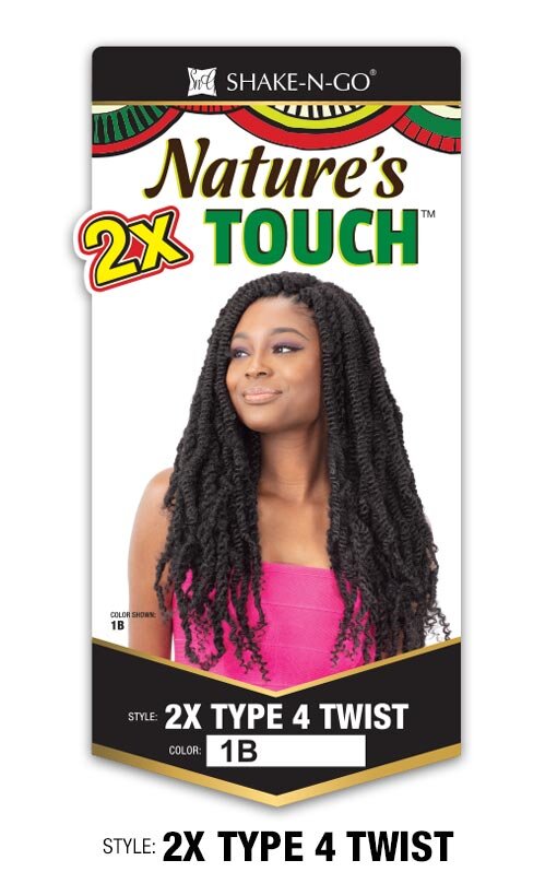 2X TYPE 4 TWIST NATURE'S TOUCH — Shake-n-go